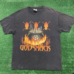 Vintage Y2K Essential Sun Faded Godsmack Metal Band T-Shirt